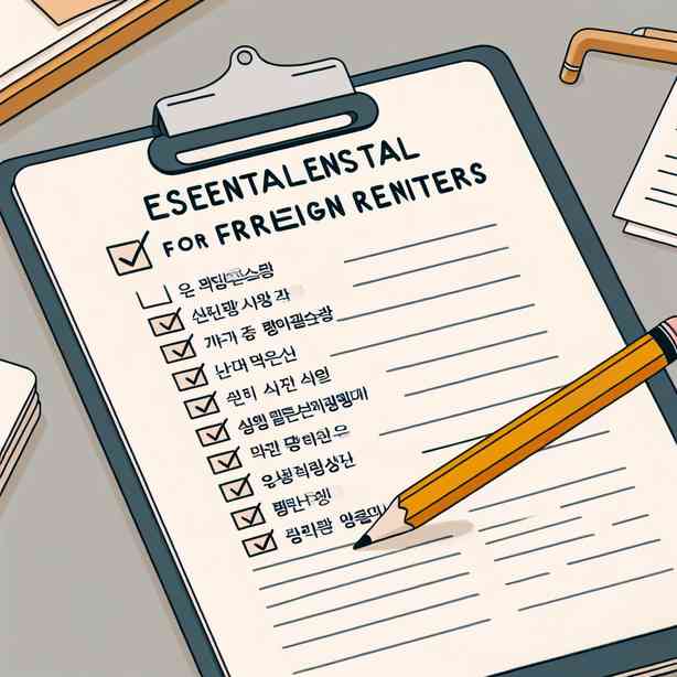 외국인 임차인을 위한 전월세 계약 필수 체크리스트 외국인 임차인을 위한 전월세 계약 필수 체크리스트